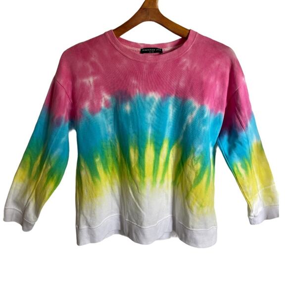 Generation Love Elise Sunrise Rainbow Tie Dye Sweatshirt Large - Picture 1 of 6
